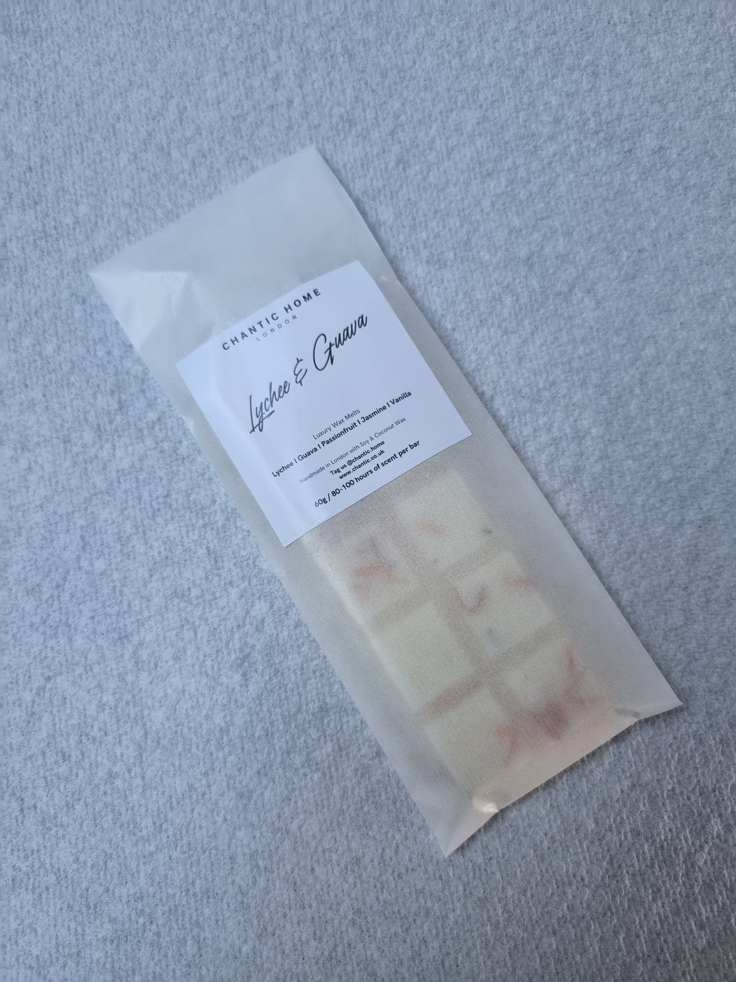 Lychee & Guava Wax Melt Snap Bar | Sustainable, Pet Safe & Natural Home Fragrance | Chantic Home
