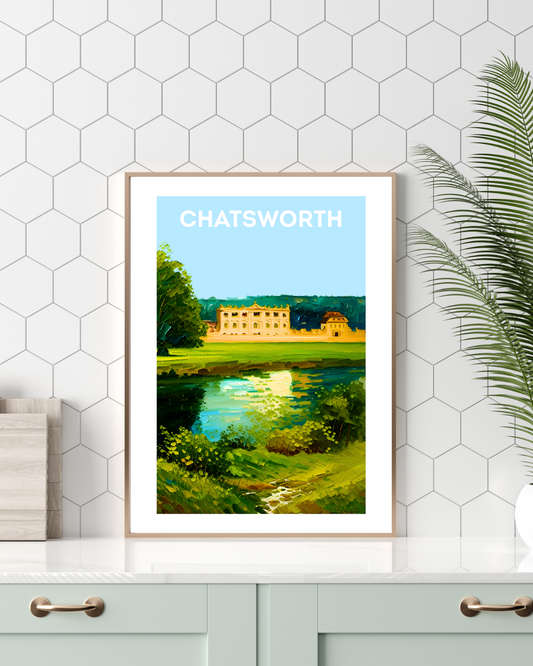 Chatsworth Travel Print - Chatsworth House