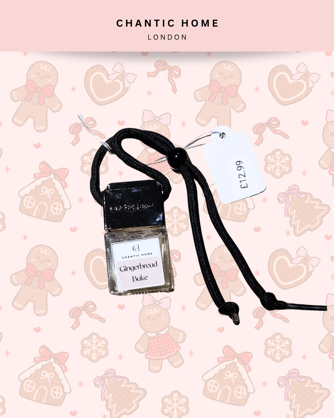 Gingerbread Car Diffuser Refill | Luxury Car Diffuser Fragrance | Vegan | Pet-Safe | Chantic Home
