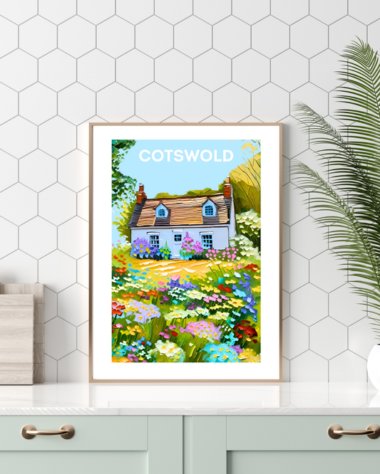 Cotswold Travel Print - Cottage