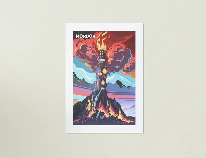 Mordor Art Print, Fantasy Print