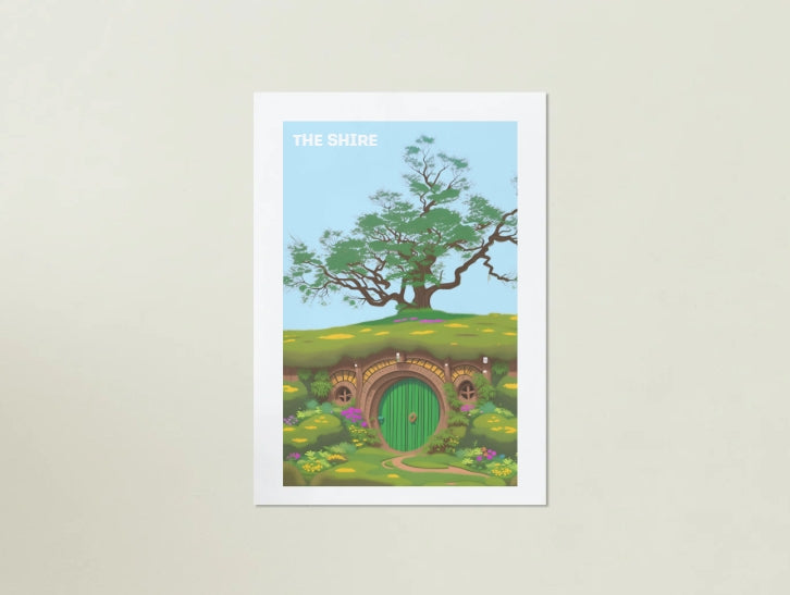 The Shire Art Print, Fantasy Print