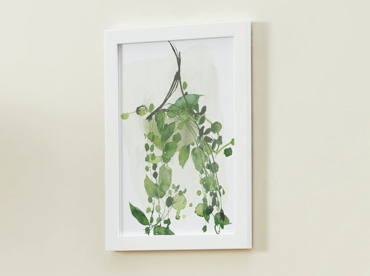 Hanging Basket Art Print, Plant Print