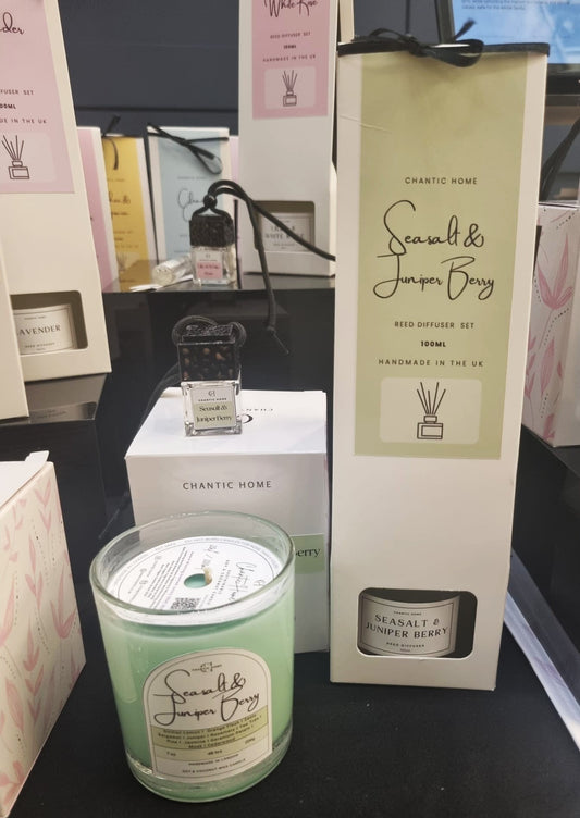 Seasalt & Juniper 20cl | Vegan Soy Candle | Pet-Safe Luxury Home Fragrance | Chantic Home