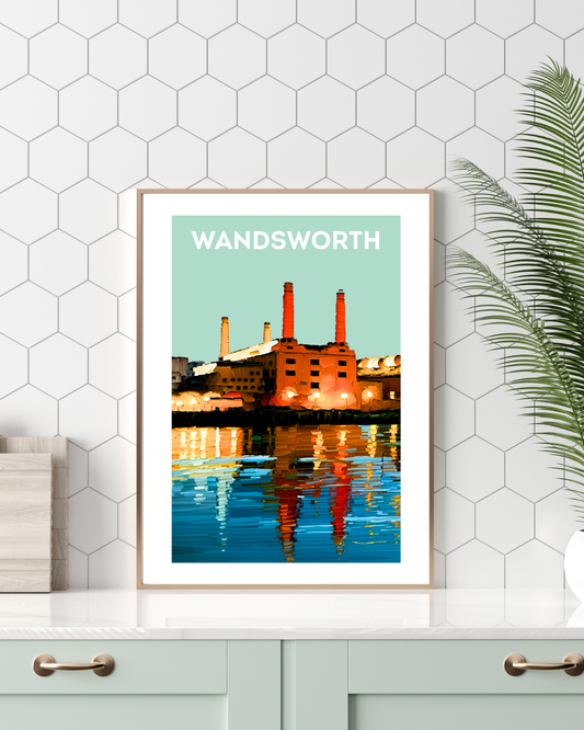 Wandsworth Travel Print - Battersea Power Station