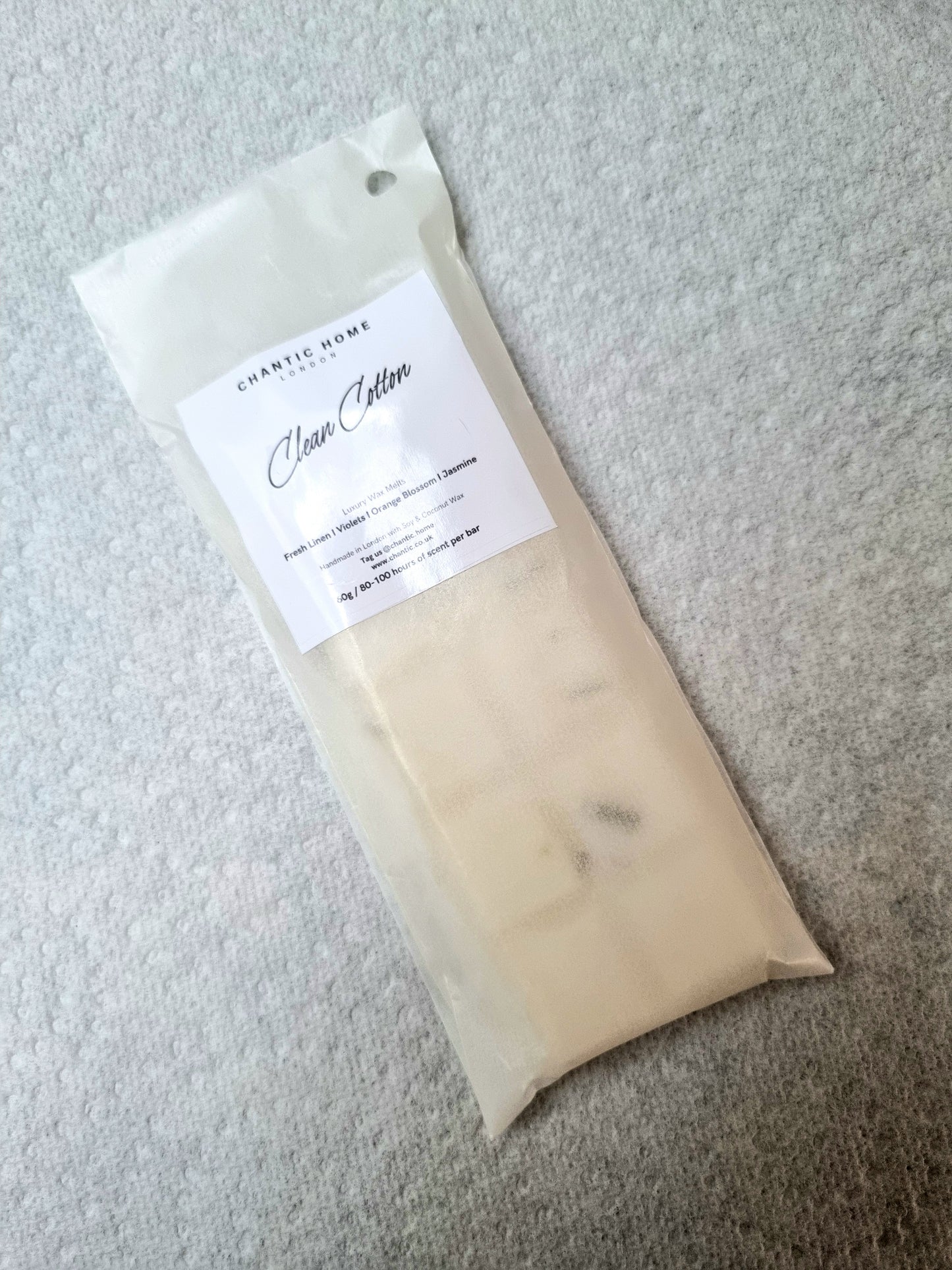 Clean Cotton Wax Melt Snap Bar | Sustainable, Pet Safe & Natural Home Fragrance | Chantic Home