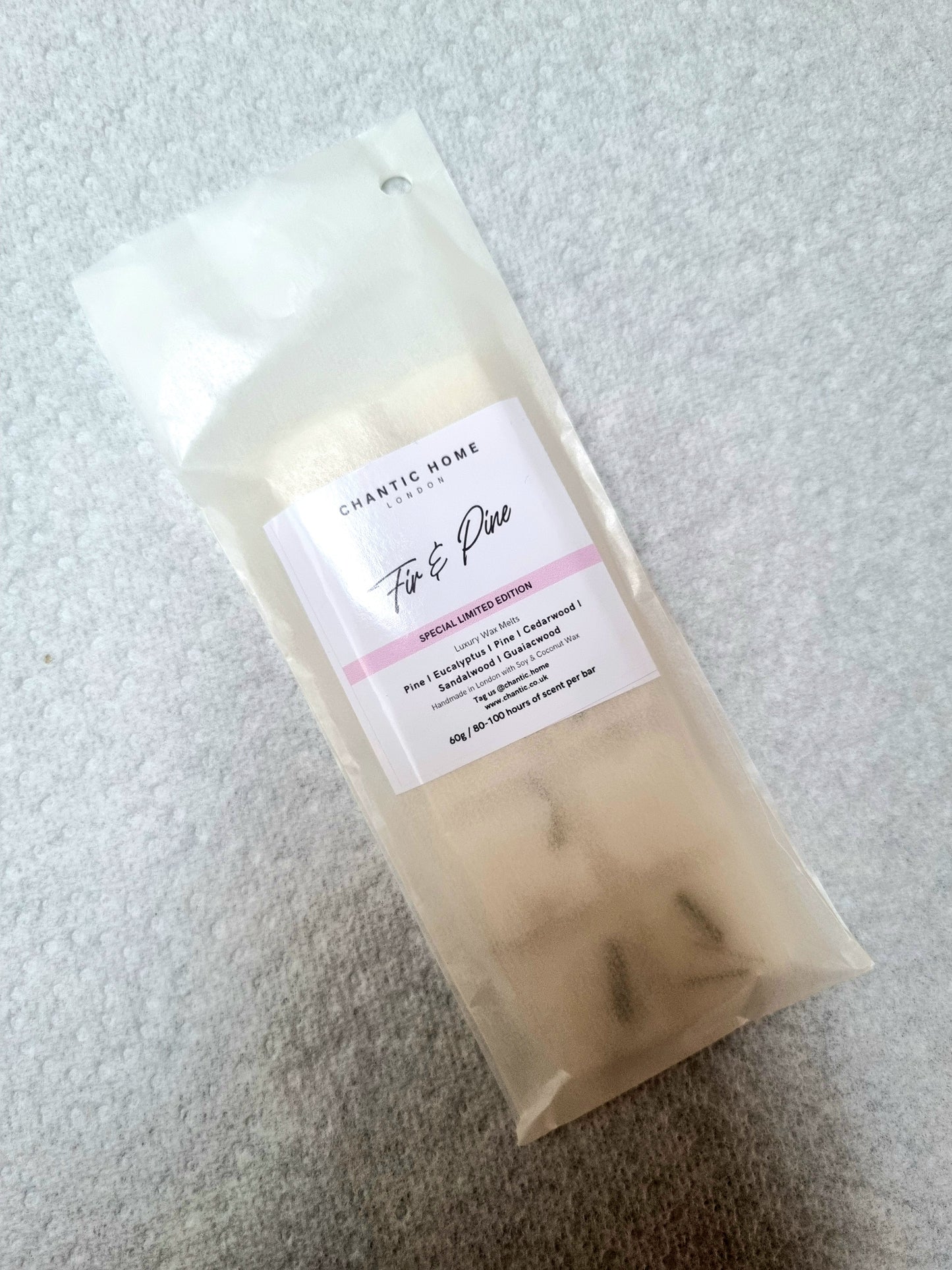 Fir & Pine Wax Melt Snap Bar | Sustainable, Pet Safe & Natural Home Fragrance | Chantic Home