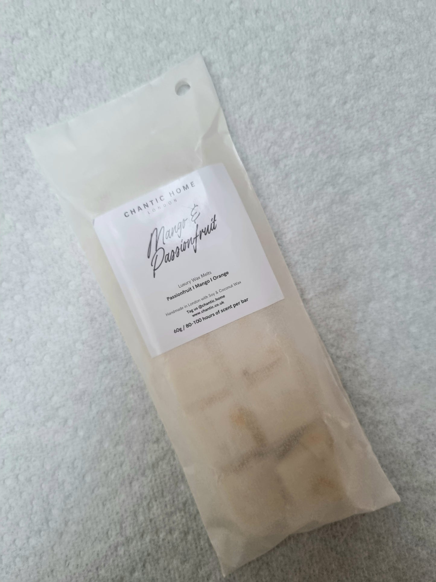 Mango & Passionfruit Wax Melt Snap Bar | Sustainable, Pet Safe & Natural Home Fragrance | Chantic Home