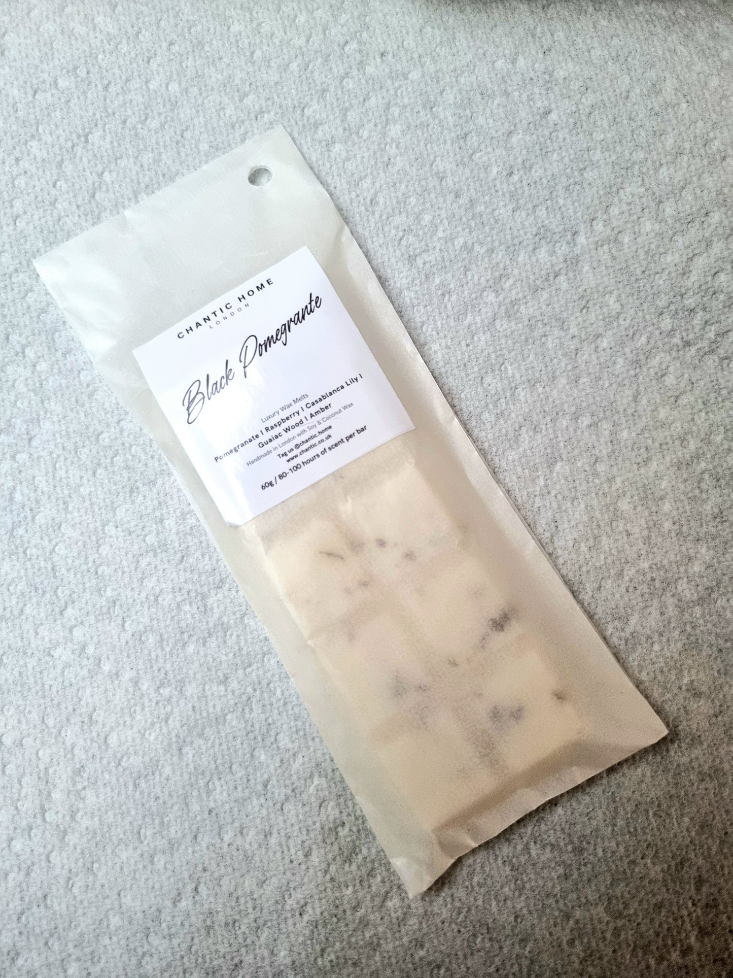 Black Pomegranate Wax Melt Snap Bar | Sustainable, Pet Safe & Natural Home Fragrance | Chantic Home