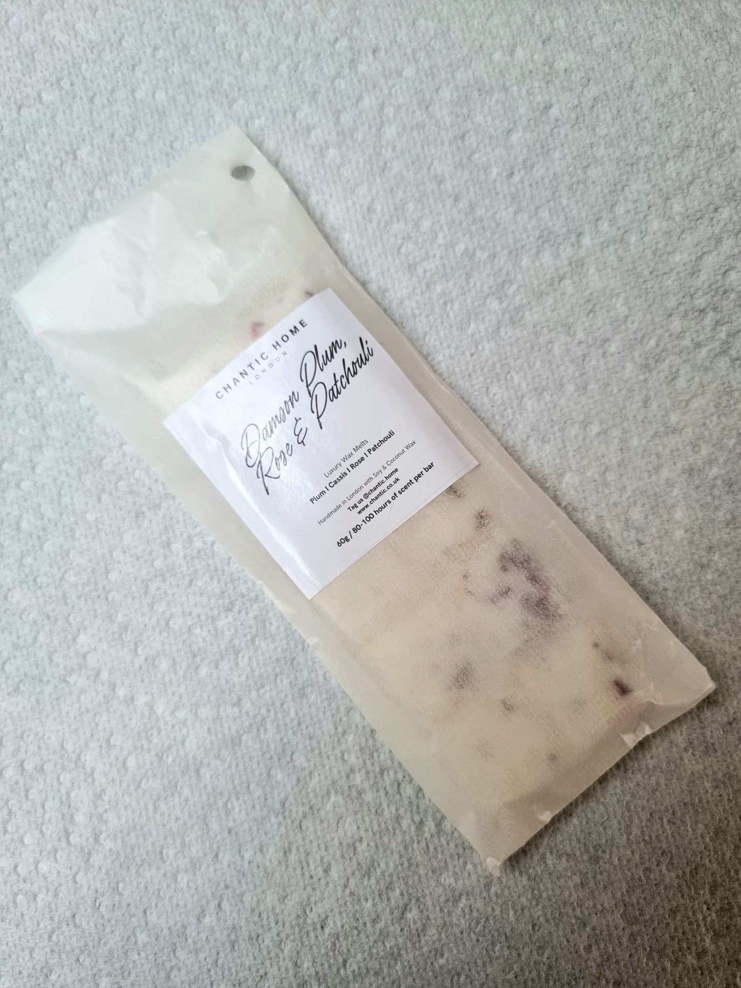 Damson Plum, Rose & Patchouli Wax Melt Snap Bar | Sustainable, Pet Safe & Natural Home Fragrance | Chantic Home