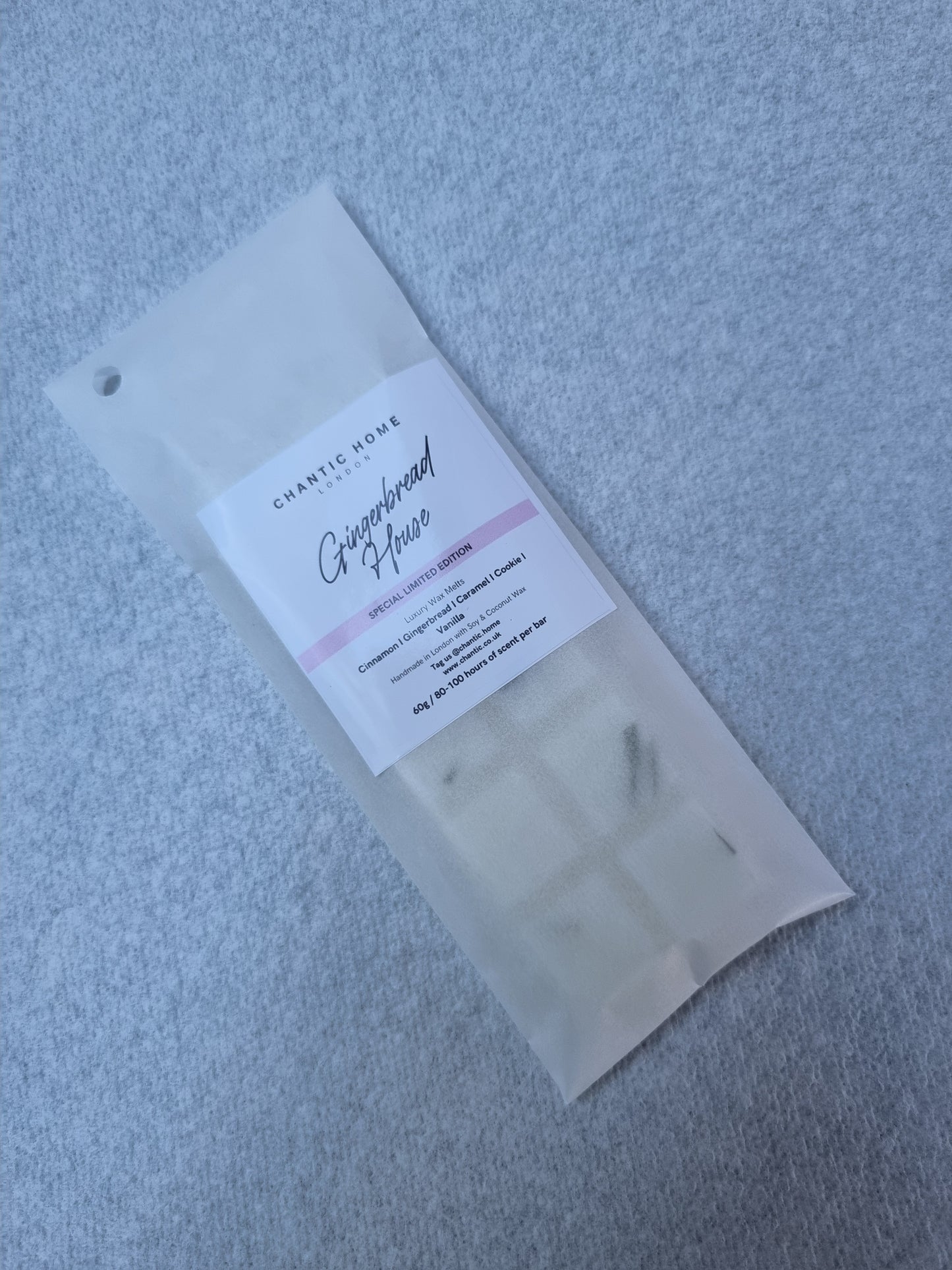 Gingerbread House Wax Melt Snap Bar | Sustainable, Pet Safe & Natural Home Fragrance | Chantic Home