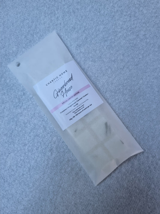 Gingerbread House Wax Melt Snap Bar | Sustainable, Pet Safe & Natural Home Fragrance | Chantic Home