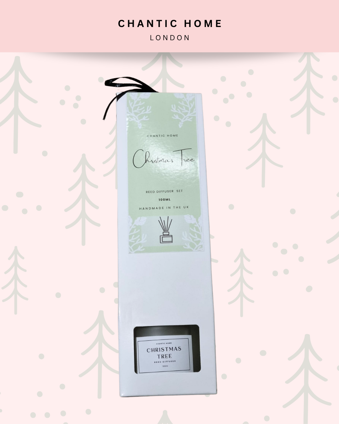 Christmas Tree 10cl/ 100ml | Vegan Reed Diffuser Set | Pet-Safe Luxury Home Fragrance | Chantic Home