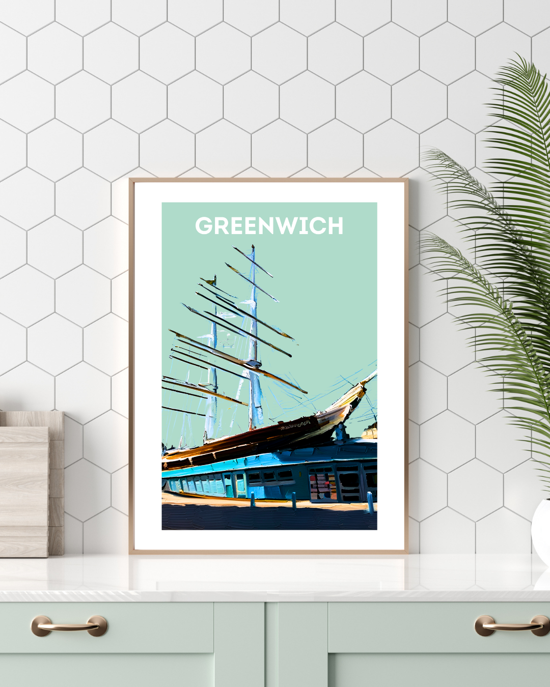 Greenwich Travel Print - Cutty Sark