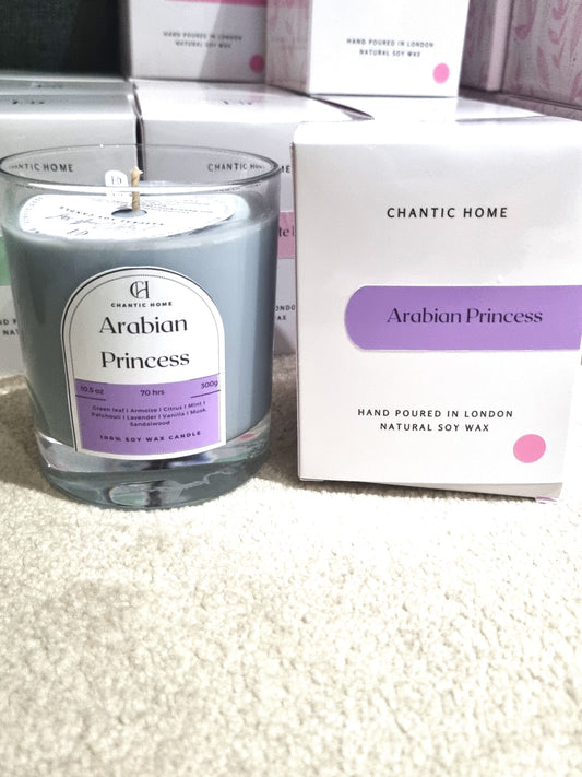 Arabian Princess - 30cl Pastel Candle | Vegan Soy Candle | Pet-Safe Luxury Home Fragrance | Chantic Home
