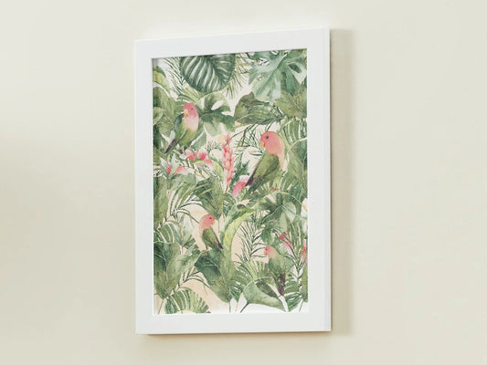 Parrot Jungle Art Bird Print, Animal Prints