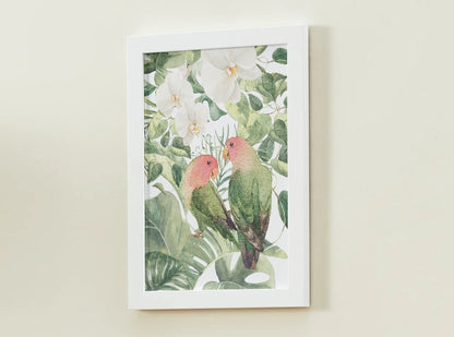 Parrot Couple Art Bird Print, Animal Print