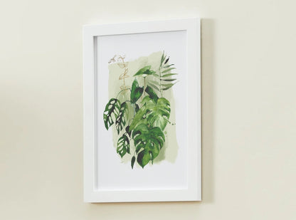 Monsterra Leaves Art Print, Plant Print
