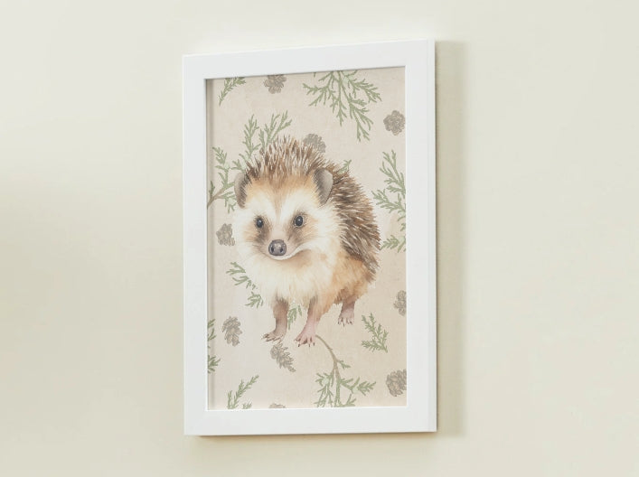 Hedgehog Art Print, Animal Nursery Print