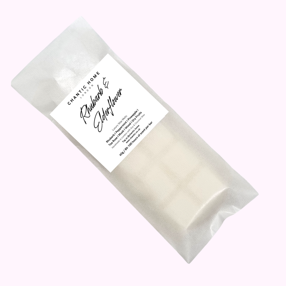 Rhubarb & Elderflower Wax Melt Snap Bar | Sustainable, Pet Safe & Natural Home Fragrance | Chantic Home