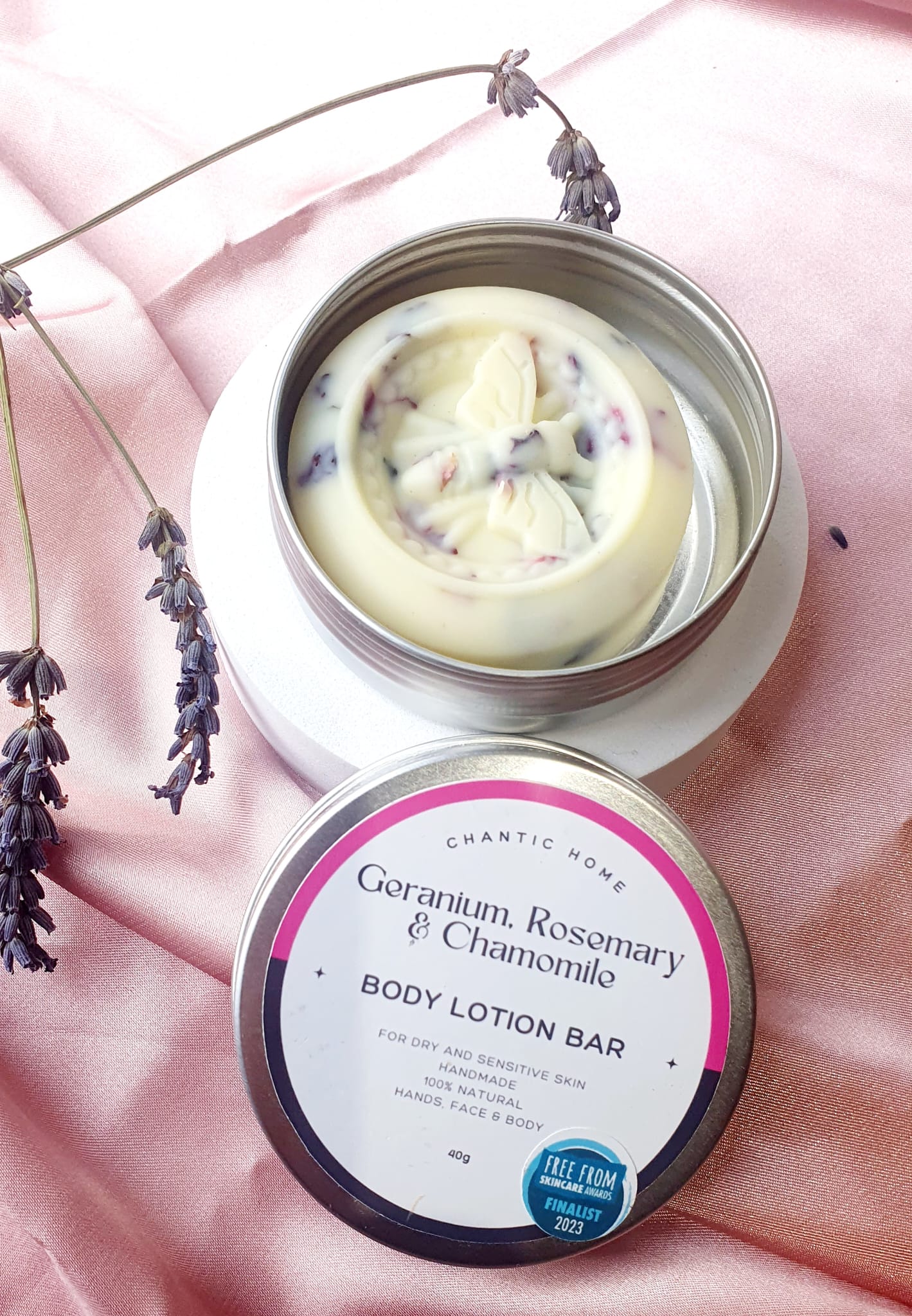 Scented Solid Body Lotion Bar, Cocoa Butter, Coconut Oil & Beeswax