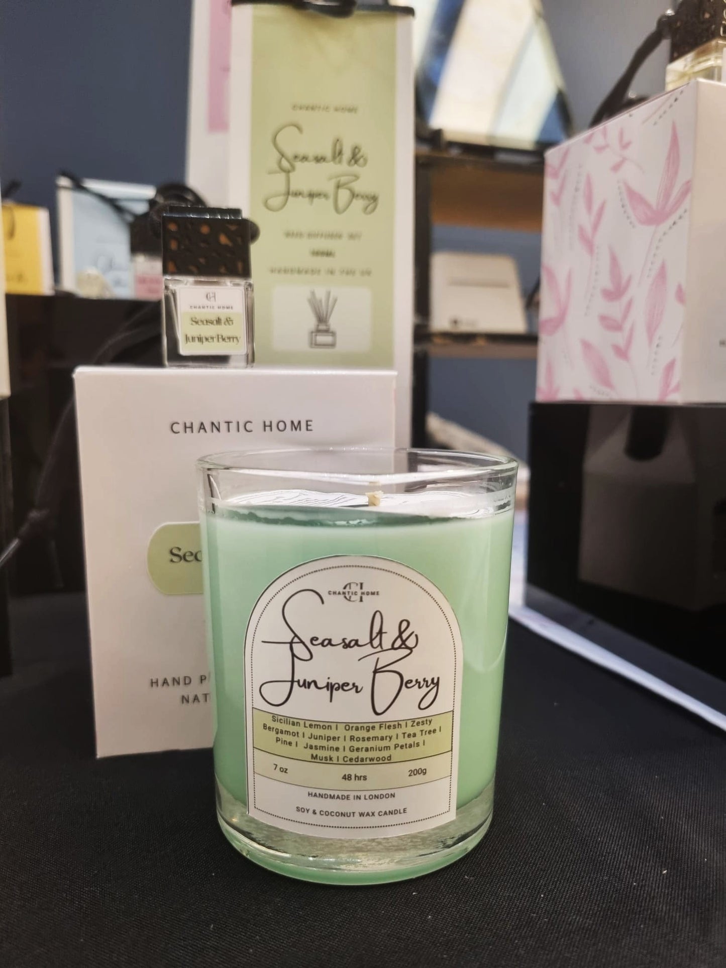 Seasalt & Juniper 20cl | Vegan Soy Candle | Pet-Safe Luxury Home Fragrance | Chantic Home