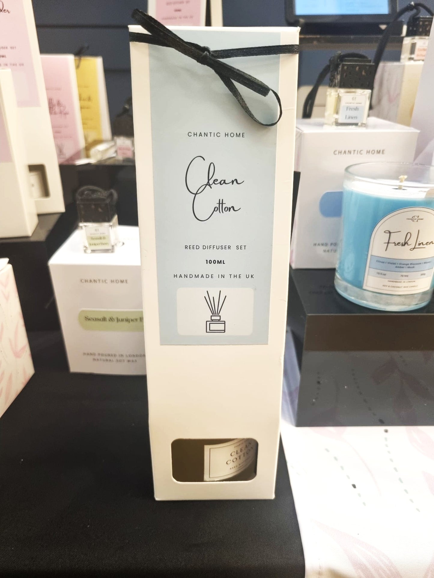 Clean Cotton 10cl/ 100ml | Vegan Reed Diffuser Set | Pet-Safe Luxury Home Fragrance | Chantic Home