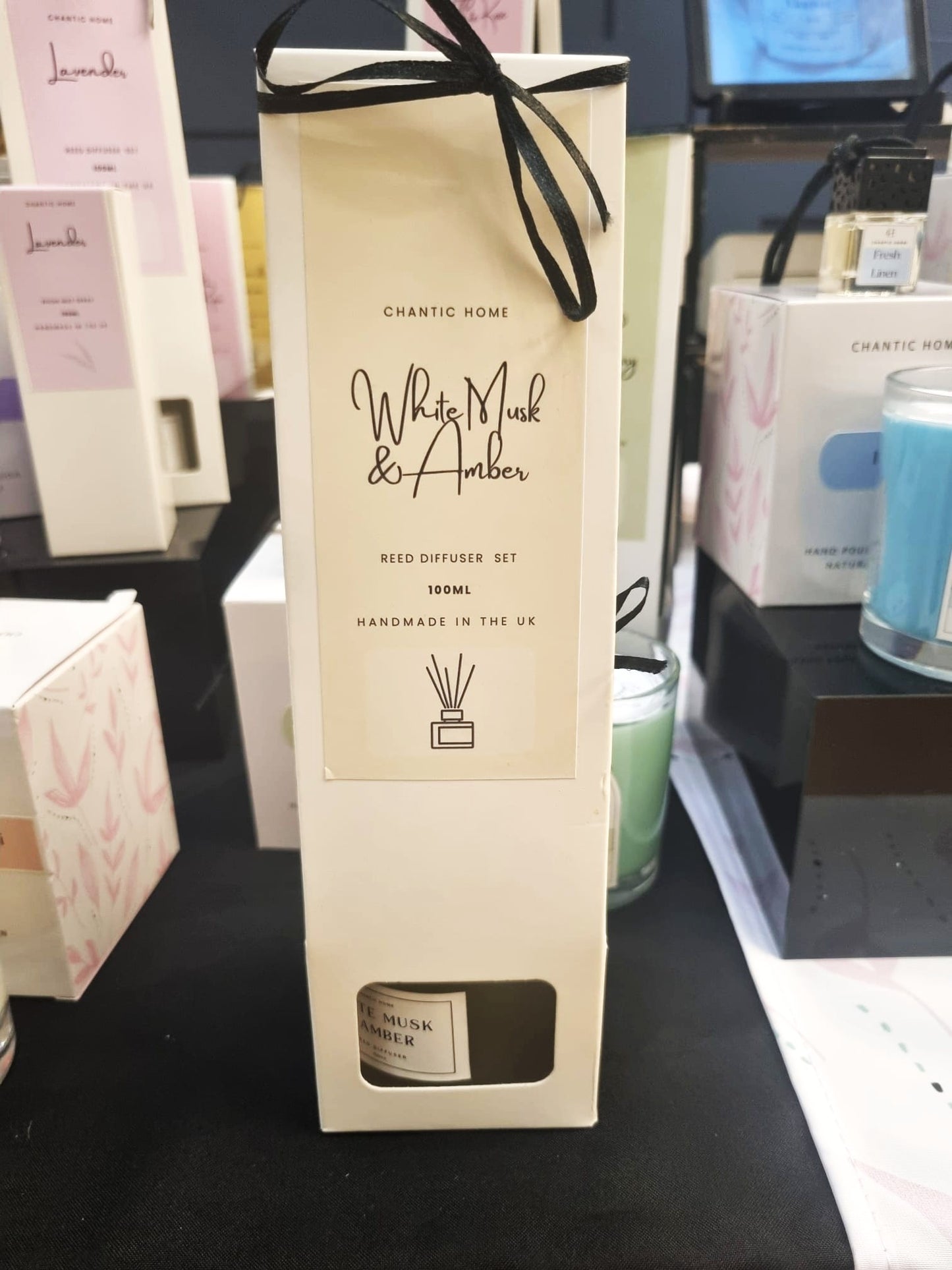 White Musk & Amber 10cl/ 100ml | Vegan Reed Diffuser Set | Pet-Safe Luxury Home Fragrance | Chantic Home