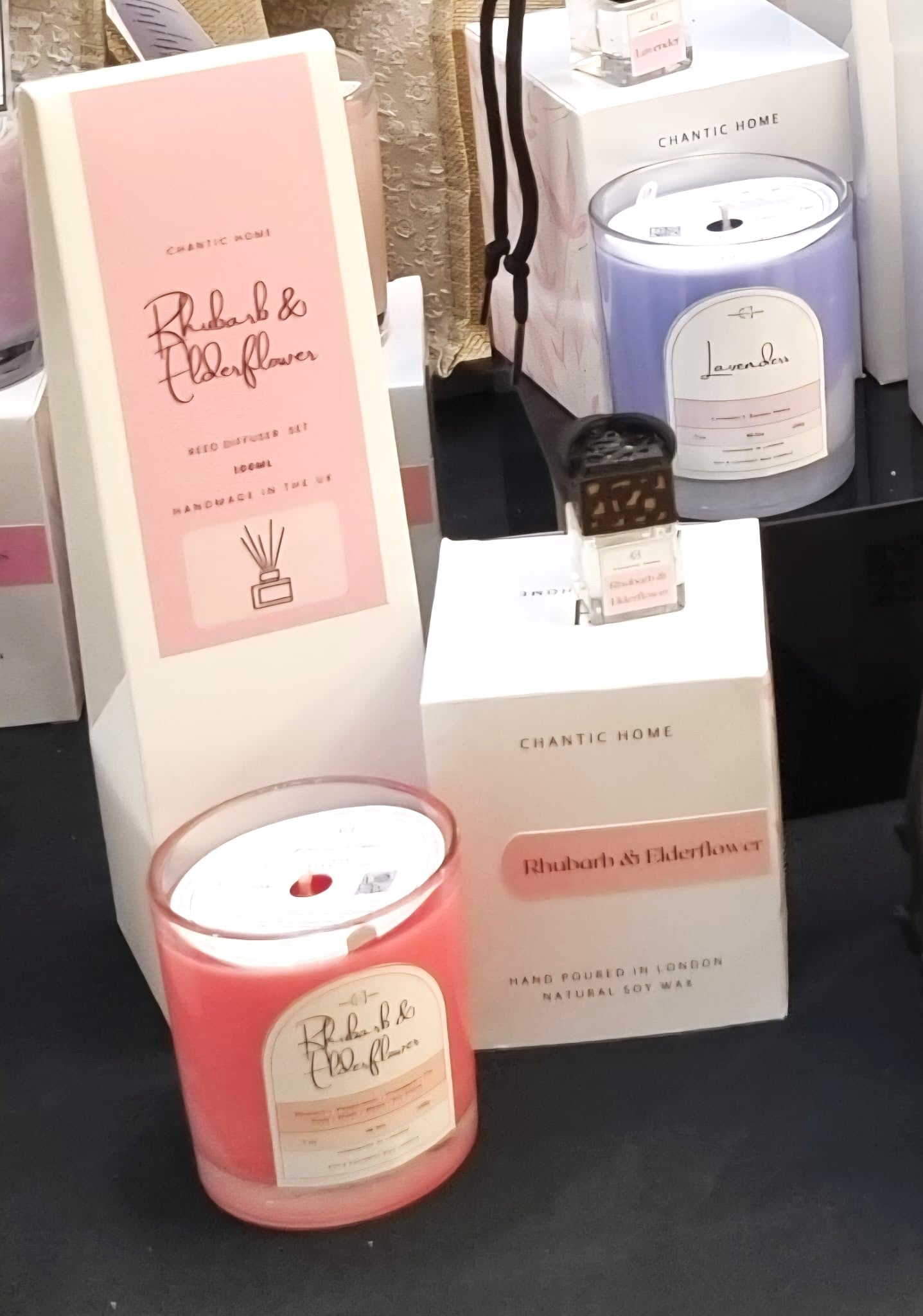 Rhubarb & Elderflower 20cl | Vegan Soy Candle | Pet-Safe Luxury Home Fragrance | Chantic Home
