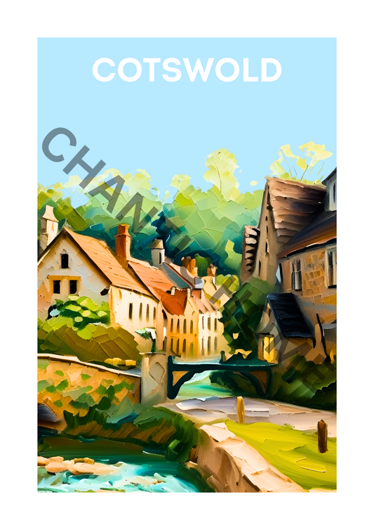 Cotswold Travel Print - Castle Combe