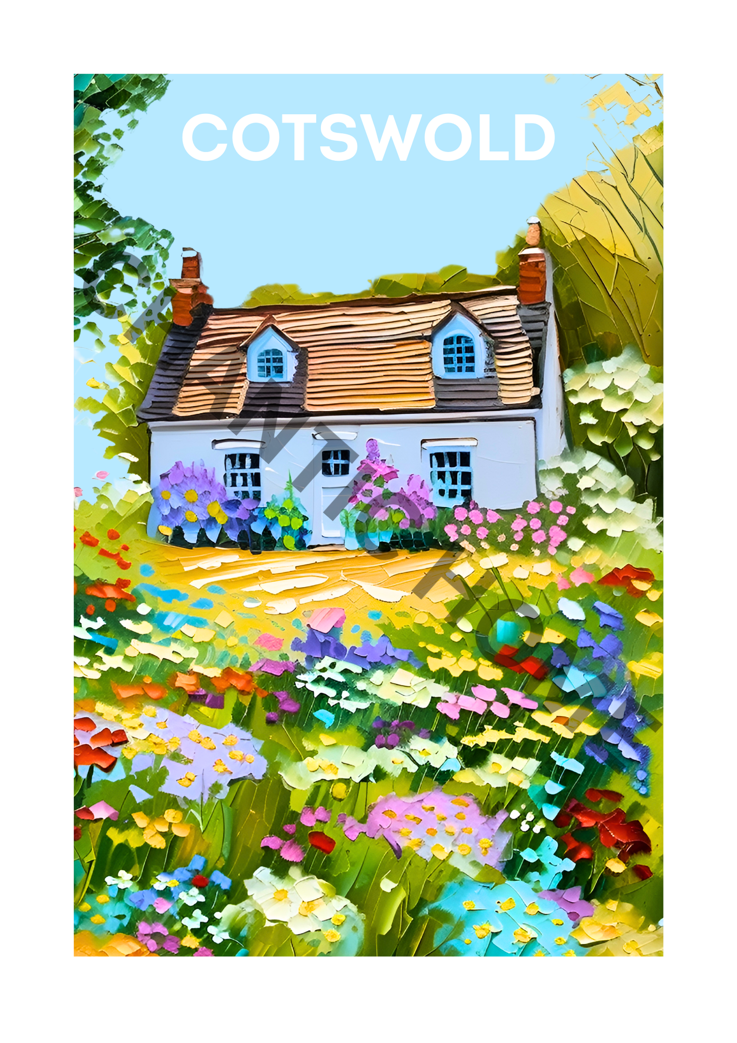 Cotswold Travel Print - Cottage