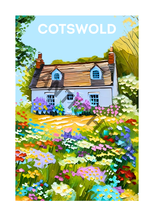 Cotswold Travel Print - Cottage
