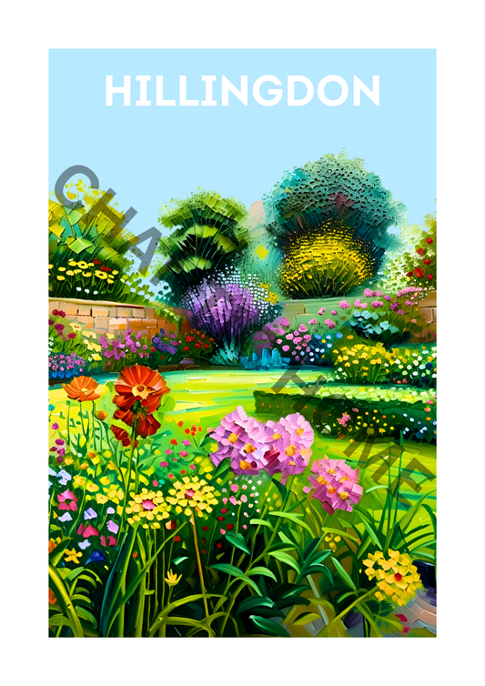 Hillingdon Travel Print - Eastcote Gardens