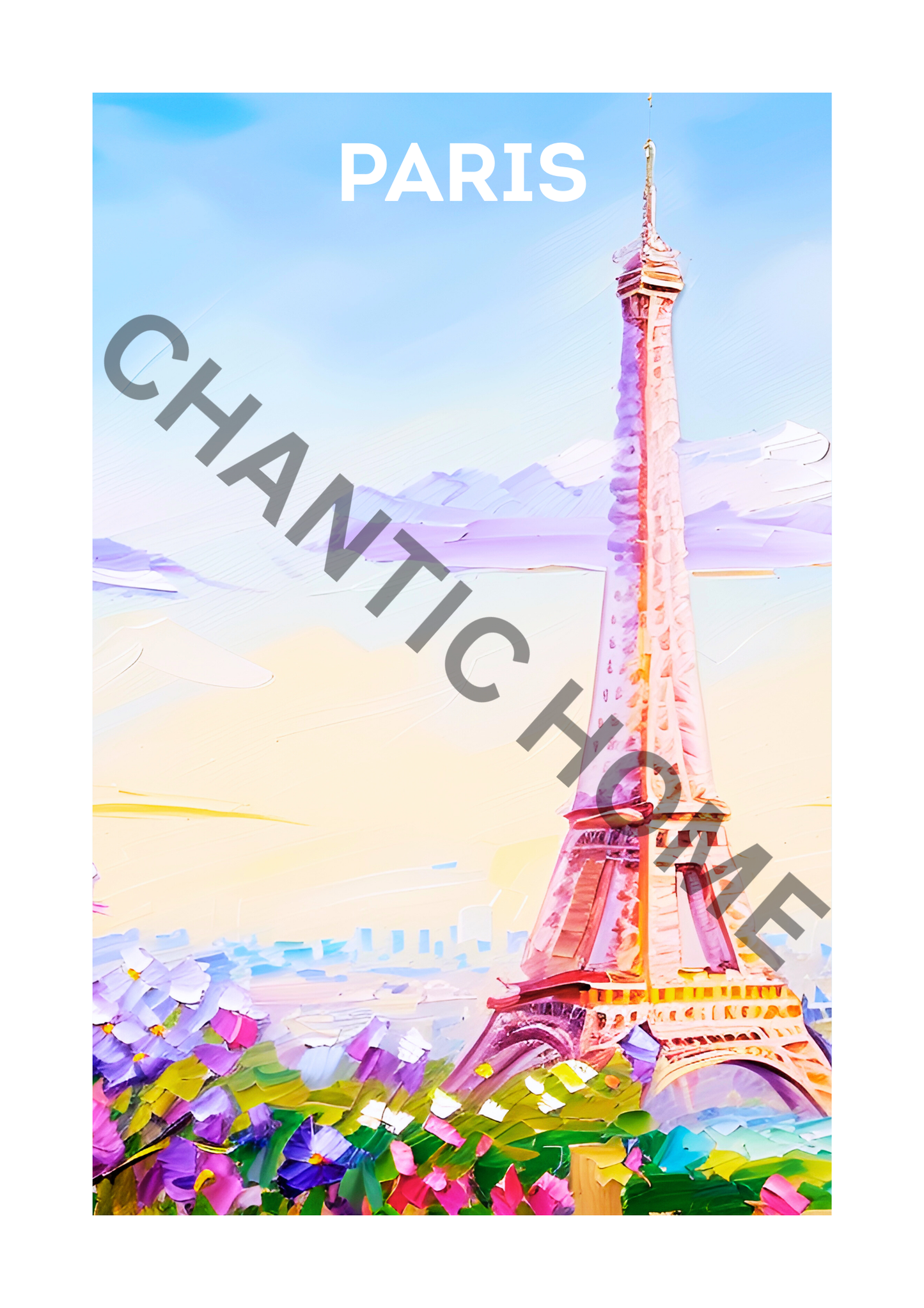 Paris Travel Print - Eiffel Tower