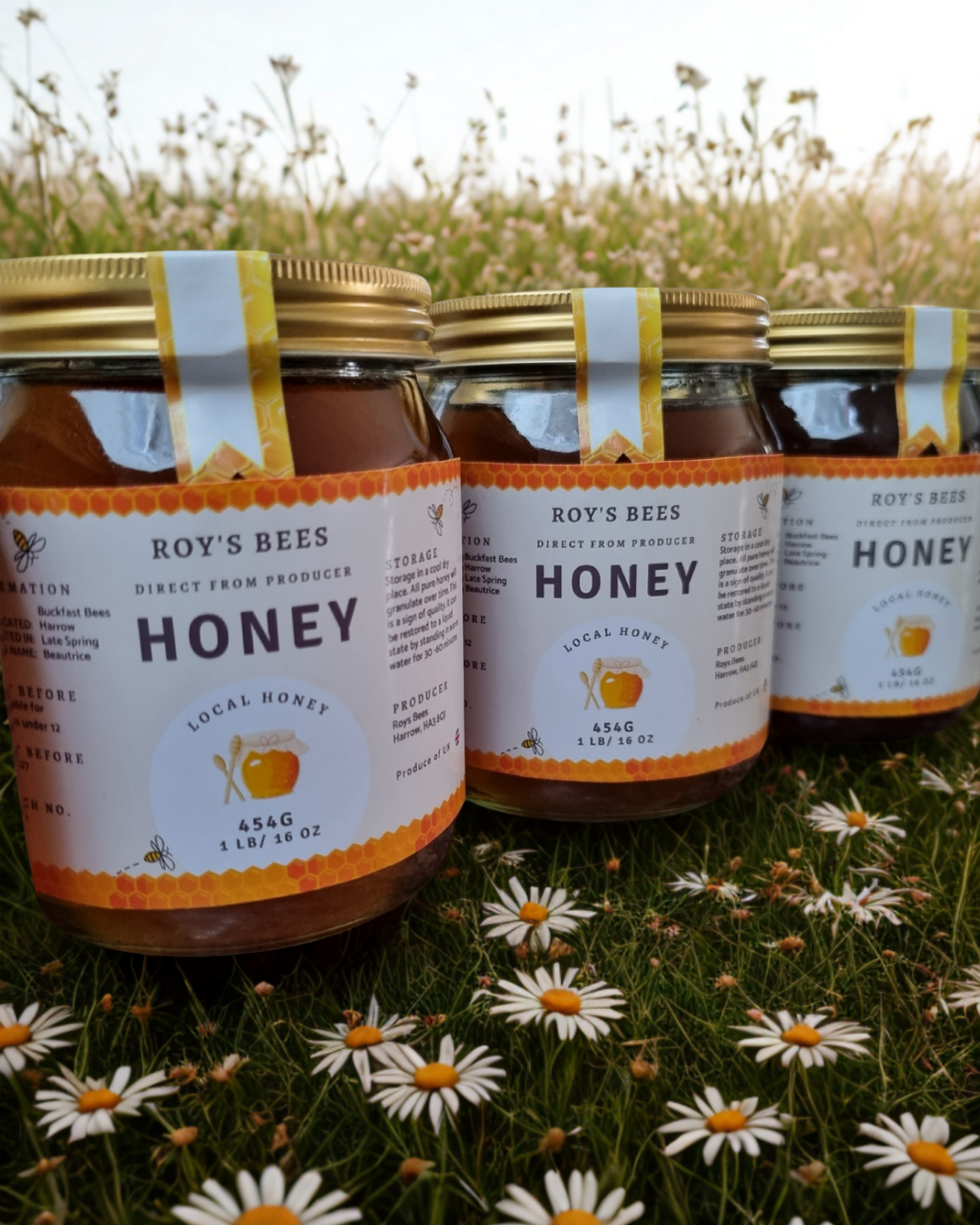 Roy's Bees 🐝  - Local Harrow Honey 424g/ 1lb