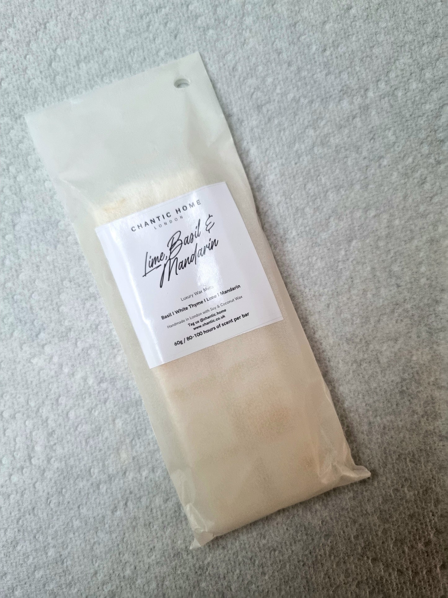 Lime, Basil & Mandarin Wax Melt Snap Bar | Sustainable, Pet Safe & Natural Home Fragrance | Chantic Home