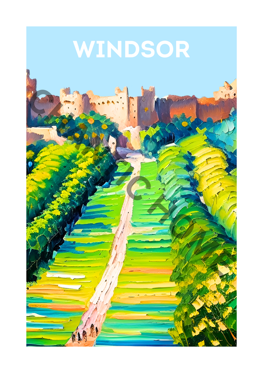 Windsor Travel Print - Windsor Castle